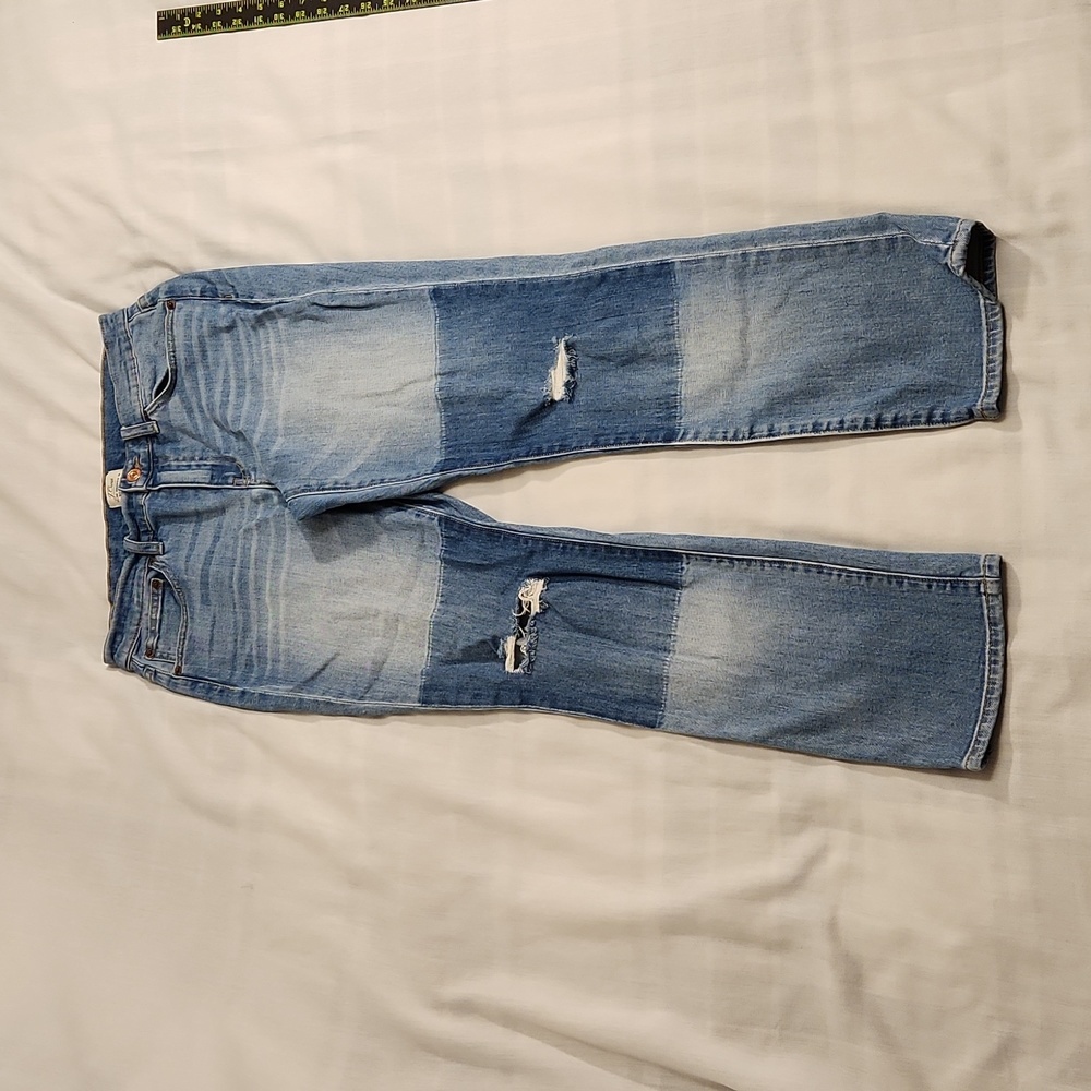 J. Crew jeans Slim Broken in Boyfriend women's size‎ 26 patchwork denim